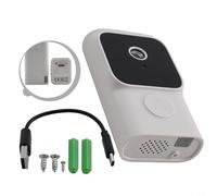 Sonnette vidéo HD avec connectivité WiFi pour contrôle intelligent Tuya, audio bidirectionnel et fonctionnalité (blanc)