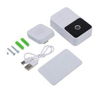 Sonnette vidéo intelligente sans fil avec audio bidirectionnel, HD, système d'interphone de sécurité WiFi pour bureau à domicile, alimenté par piles, pas besoin de hub
