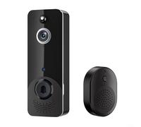 Sonnette vidéo intelligente sans fil avec reconnaissance de personne IA, accès à 8 utilisateurs, vision claire, veille prolongée de la batterie et recharge USB pour la surveillance de l'entrée à la