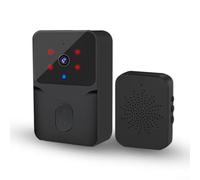 Sonnette vidéo intelligente sans fil avec vision HD et interphone bidirectionnel, fonction de changement de voix, compatible avec KEMENT pour la maison (noir)