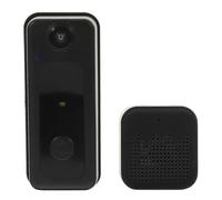 Sonnette Vidéo Intelligente sans Fil Wifi pour Maison, Noir, Plastique | Conversation Bidirectionnelle, Partage Multiutilisateur, Vision Nocturne, Enregistrement Vidéo, Audio G711/s