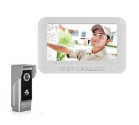 Sonnette vidéo Intelligente Sonnette, téléphone, caméra, Moniteur vidéo, 7 Pouces, système d'interphone vidéo for Appartements de 3 unités, 2 unités, 1 unité pour Maison connectée, Domicile et Bureau