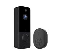 Sonnette vidéo Intelligente Sonnette Wi-FI avec Vision Nocturne, Batterie Faible, Vision, Porte, Judas, vidéo, idéale for la Maison, 720p pour Maison connectée, Domicile et Bureau
