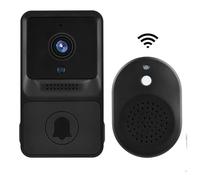 Sonnette vidéo intelligente WiFi 2.4G avec carillon intérieur, vision HD, interphone bidirectionnel, partage familial,stockage cloud