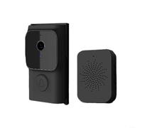 Sonnette vidéo intelligente WiFi permettant une interaction en temps réel via la fonction interphone de téléphone portable (noir)