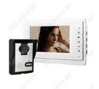 Sonnette vidéo interphone filaire - TECH DISCOUNT - 7 pouces - Vision nocturne infrarouge - Mains libres - IP54