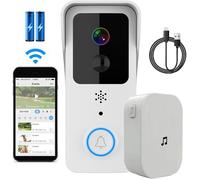 Sonnette vidéo, prise en charge 5G/2,4 GHz, double WiFi,1080P,étanche IP54,maison intelligente,adaptée à la maison,à l'appartement