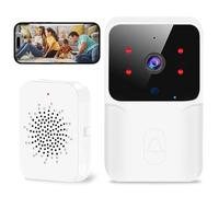 Sonnette Vidéo sans Fil 1080p avec Vision Nuit HD | Détection Intelligente Humaine, Notification Anti-Vol Instantanée, Intercom bidirectionnel,Compatible Alexa/Google Home,Maison/Appartement