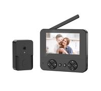 Sonnette Vidéo Sans Fil Avec Camera 1080P,écran IPS 4.3 pouce,Vision Nocturne Infrarouge,Audio Bidirectionnel