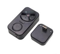 Sonnette vidéo sans fil avec interphone audio bidirectionnel et WiFi pour une gestion efficace de l'entrée à la maison (noir)