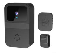 Sonnette vidéo sans fil avec système audio bidirectionnel de nuit pour alertes instantanées Surveillance 1080p Récepteur carillon facile à installer ABS 10 x 7 x 7 cm pour sécurité domestique