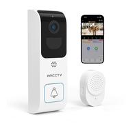 Sonnette vidéo sans fil-Caméra 4MP avec batterie intégrée-WiFi 2,4/5 GHz-Détection humaine-Audio Bidirectionnel-Installation Facile