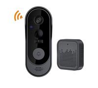 Sonnette vidéo sans fil - Caméra de sécurité 2K Tuya Smart avec détection PIR et audio bidirectionnel