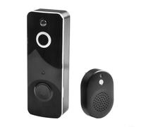 Sonnette vidéo sans fil, caméra HD intelligente rechargeable par USB, prend en charge les connexions de téléphone portable, alertes en temps réel pour la sécurité à domicile