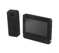 Sonnette vidéo sans fil de 4 à 3 pouces avec caméra de sécurité, interphone visuel bidirectionnel, objectif super grand angle de 170 degrés, stockage automatique de photos avec carte intérieure