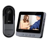 Sonnette vidéo sans fil HD avec audio bidirectionnel - Angle de vision 170° - Écran 4,3 pouces - Étanchéité IP65 - Portée 80 m
