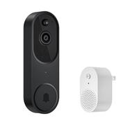 Sonnette vidéo sans fil intelligente 1080 - Carillon sans fil Wi-Fi - Détection de mouvement - Audio bidirectionnel de nuit (A)