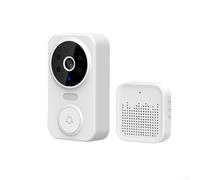 Sonnette vidéo sans fil, interphone audio bidirectionnel, pour connectivité WiFi (blanc)