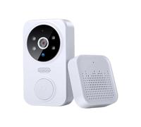 Sonnette vidéo sans Fil WiFi, interphone bidirectionnel avec Application Carillon, Surveillance à Distance, Vision Nocturne, Sonnette de Porte for Maison Intelligente(White)