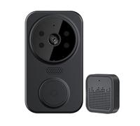 Sonnette vidéo sans Fil WiFi, interphone bidirectionnel avec Application Carillon, Surveillance à Distance, Vision Nocturne, Sonnette de Porte for Maison Intelligente(Black)
