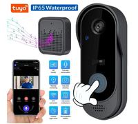 Sonnette Vidéo Wi-Fi Tuya 1080p - Batterie Rechargeable Vision Nocturne IR Audio Bidirectionnel Détection de Mouvement