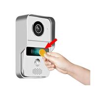 Sonnette vidéo WiFi 1080P, Sonnette d'extérieur, étanche IP65 POE 48V, caméra de Porte, Carte inductive, déverrouillage, Application Intelligente(W02 SK 32GB)