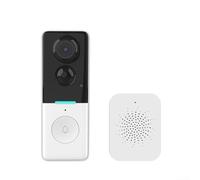 Sonnette vidéo WiFi avec 100 W Pixel, détection PIR et interphone à distance mobile, réveil en temps réel Caméra de sécurité intelligente