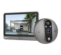 Sonnette vidéo WiFi avec objectif 166°, détection AI, conversation bidirectionnelle, caméra de surveillance intelligente sans fil avec télécommande pour Tuya