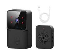 Sonnette Vidéo WiFi - Caméra D'interphone Intelligente HD Basse Consommation De 8,5 Cm | Carillon De Sécurité sans Fil, Système De des Visiteurs Connecté À Une Application, Solution De Su