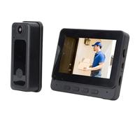 Sonnette Vidéo WiFi pour Appartement, Caméra Judas Numérique avec écran LCD 4,3 Pouces, 8MP 1080P, Grand Angle 170°, Vision Nocturne, Audio Bidirectionnel