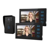 Sonnette vidéo - ZERONE - 7 pouces - Vision nocturne infrarouge - 2 moniteurs tactiles