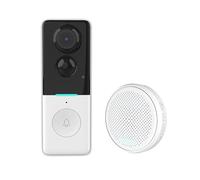 Sonnette visiophone sans fil avec caméra, sonnette vidéo WiFi extérieure étanche IP65 720P avec détection PIR vision nocturne Installation simple Compatible avec Tuya Smart App, 2,4 GHz