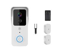 Sonnette Visuelle For Maison Intelligente 2.4G/5G Double WiFi Extérieure Étanche AC/sans Fil PIR Interphone Vision Nocturne Affichage Clair Protection Contre Intempéries(Option 15 Add 64G TF Card)