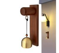 Sonnettes de porte et carillons éoliens, cloches en cuivre pour entrée, décoration en bois, cloches sonores de magasin pour la maison, le jardin, le portail, l'arrière-cour ou l'entrée d'entreprise