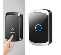 Sonnettes de porte sans fil avec 5 niveaux de volume, 60 mélodies IP67, étanche, alimentées par D-ual, kit de carillon de 289,6 m de long, mini carillon de porte pour les entreprises pour les maisons