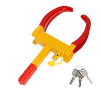Sonnewelt 1 Pièce Sabot de Roue Sabot Pneu Antidémarrage avec 3 Clés Sabot de stationnement Antivol Protection PVC Cylindre de Serrure en Laiton Sabot de Roue pour Remorque Voiture Caravane Remorque