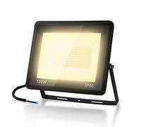Sonnewelt 100W projecteur led exterieur IP66 Imperméable Spot exterieur LED 8500LM Blanc Chaud Eclairage Exterieur 3000K Lampe Exterieur pour Terrasse Garage Jardin, 1PC