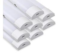 Sonnewelt 8X Neon LED 120 CM 36W Reglette LED Garage 4000K Blanc Neutre Eclairage LED Plafond,IP65 Imperméable Néon Led Plafonnier Connectable pour Garage Ateliers Bureau Parking Salle de bain