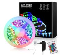 Sonnewelt Bande LED SMD 5050 - 3 m - RVB - Autocollant - Changement de couleur - Avec télécommande - Pour le rétroéclairage de TV, de jeux, maison, fête, cuisine