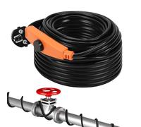 Sonnewelt Câble Chauffant Auto-régulant, Noir, avec Thermostat, Utilisation en Extérieur, Chauffage d'accompagnement Étanche, Protection du Chauffage en Plein Air, Installation Facile 192W 12m 16W/M