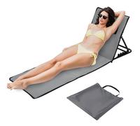 Sonnewelt Chaise Plage Pliante 158x55 cm, Gris, 1 pièce