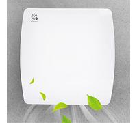 Sonnewelt Extracteur d'air 150mm avec capteur d'humidité, Extracteur dair silencieux avec clapet anti-retour et minuteur, ventilation salle de bain MC pour salle de bain,cuisine,bureau,WC-Blanc