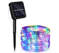 Sonnewelt Guirlande lumineuse solaire d'extérieur 20 m 200 LED Tube lumineux extérieur intérieur 8 modes pour Noël, fête étanche Couleur