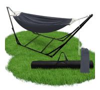 Sonnewelt Hamac avec armature pliable - Cadre en métal - Fauteuil suspendu d'extérieur avec sac de transport - Châssis en métal jusqu'à 150 kg - Pour camping, jardin, piscine, balcon