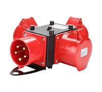 Sonnewelt Multistore 2002 Distributeur de courant de chantier 3 x CEE 400 V/32 A IP44 Prise CEE 5 broches avec couvercle de sécurité pour chantier