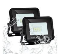 Sonnewelt Projecteur LED Extérieur 10W 2pcs 900lm Blanc Chaud 3000K Spot LED Extérieur économiseur dénergie IP66 Imperméable lumière de Sécurité pour Jardin Patio Cour Garage