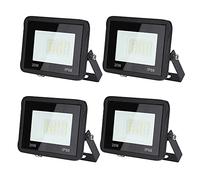 Sonnewelt Projecteur LED Extérieur 20W 4pcs 1700lm Blanc Chaud 3000K Spot LED Extérieur économiseur dénergie IP66 Imperméable lumière de Sécurité pour Jardin Patio Cour Garage