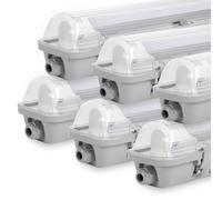 Sonnewelt Reglette LED garage 120cm Eclairage Led etanche 6 unités 18W 1530LM IP65 T8 Tube Reglette Led etanche Blanc neutre 4000K Garage Atelier Plafonnier pour Atelier,Sous Sol,Bureau