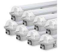 Sonnewelt Reglette LED garage 120cm Eclairage Led etanche 8 unités 18W 1530LM IP65 T8 Tube Reglette Led etanche Blanc neutre 4000K Garage Atelier Plafonnier pour Atelier,Sous Sol,Bureau