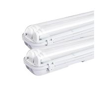 Sonnewelt Reglette LED garage 60cm Eclairage Led etanche 2 unités 9W 1800LM IP65 2xT8 Tube Reglette Led etanche,Blanc Froid 6000K Garage Atelier Plafonnier pour Atelier,Sous Sol,Bureau